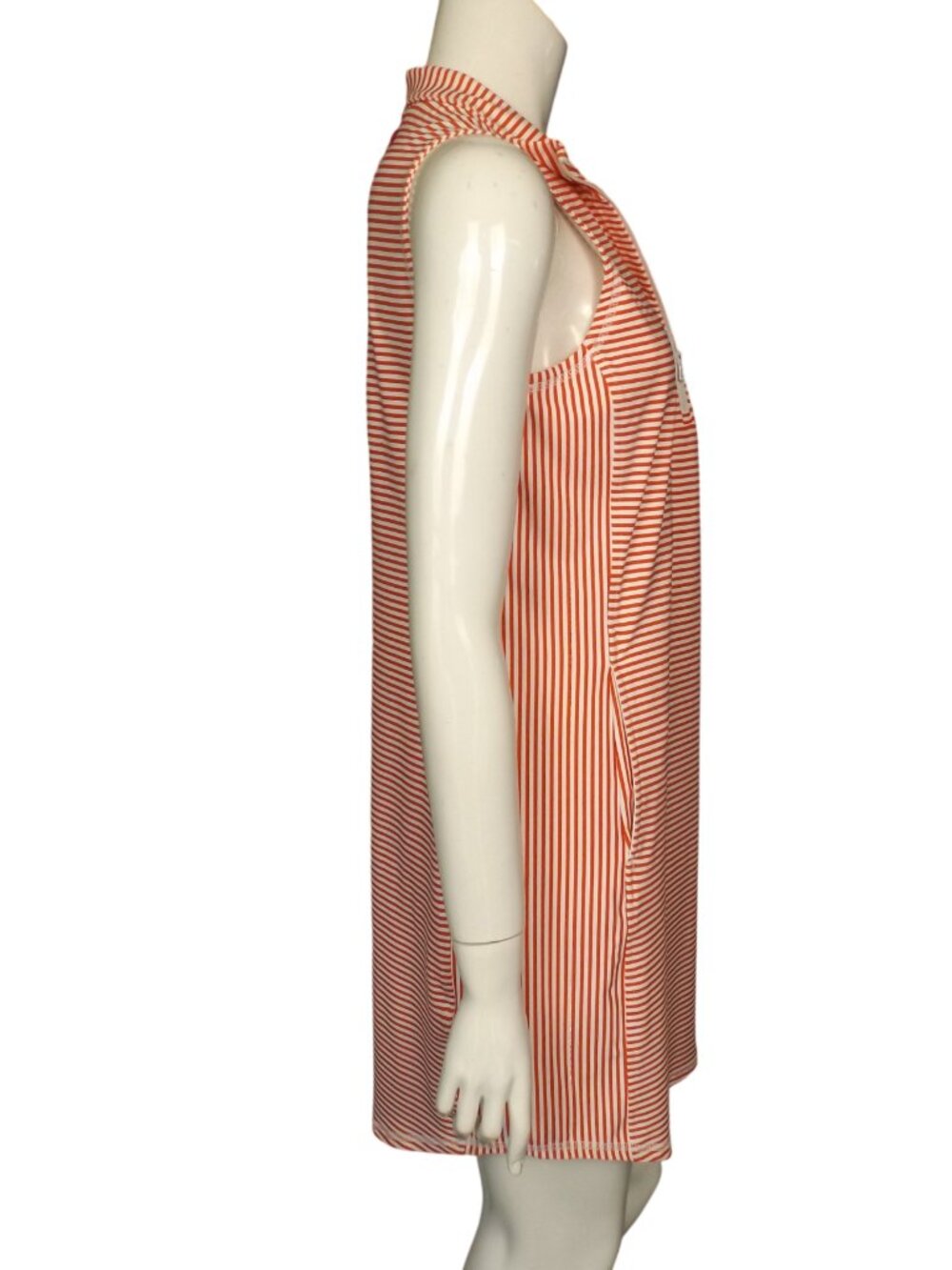 TOMMY BAHAMA Mini Dress, S, Islandzone, Red/White Stripe, Activewear, Zip Neck - Picture 7 of 13